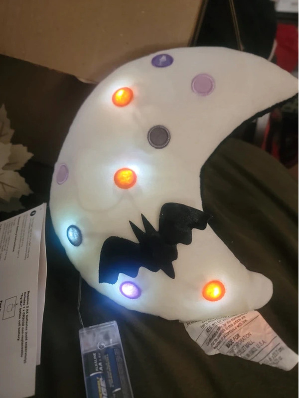 Light up moon pillow